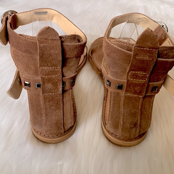 NWOT Piranha Italia Genuine Leather Studded Gladiator Flats - Picture 5 of 10